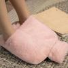 Safe Water-filled Rubber Foot Warmer with Plush Cover Anti-slip Foot Heating Pad Soft Explosion Proof Feet Warmer Sofa