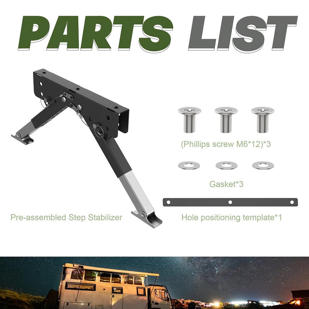 RV Foot Stabilizer Multi-Purpose Heavy Duty RV Support Legs Adjustable Pedal Bracket for Easy Installation & Enhanced Stability