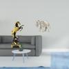 Figurine Sculpture Collection Wooden Elephant Horse Statue Tabletop Ornament Hand Carved Centerpiece