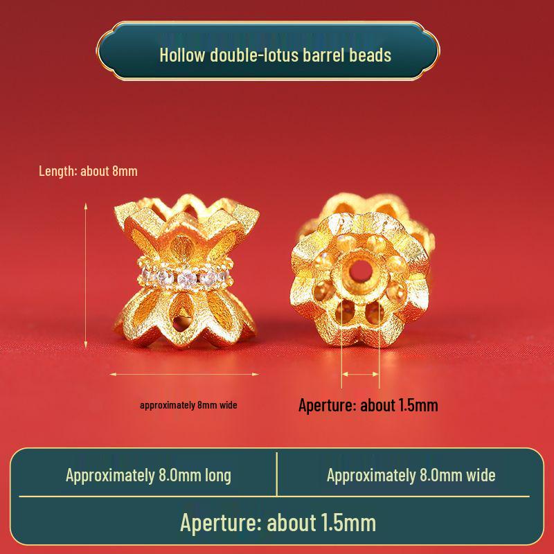 Year of the Horse Sand Gold Non-Fading Drip Oil Beaded DIY Bracelet and Jewelry Accessories.