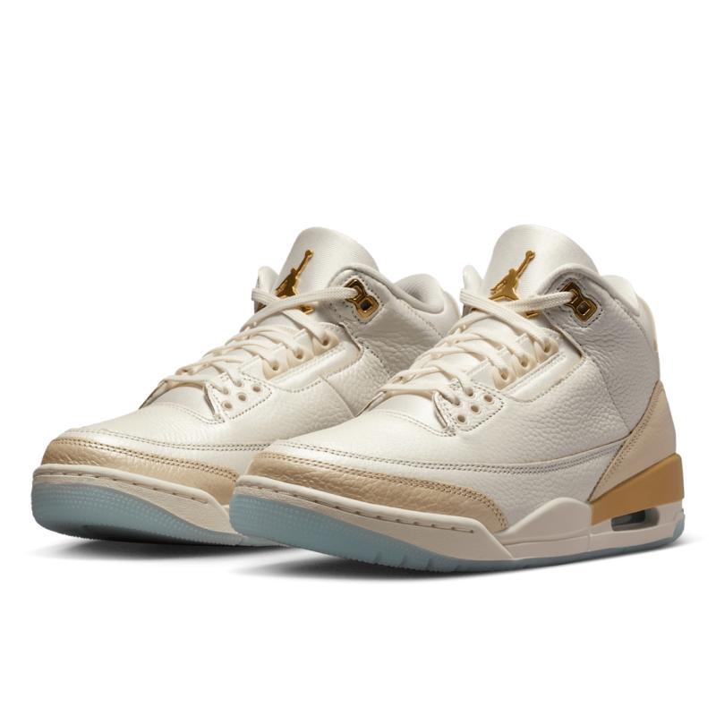 Air Jordan 3 Champagner und Austern Damen Sneaker Creme Sail Team-Gold IB2255-100