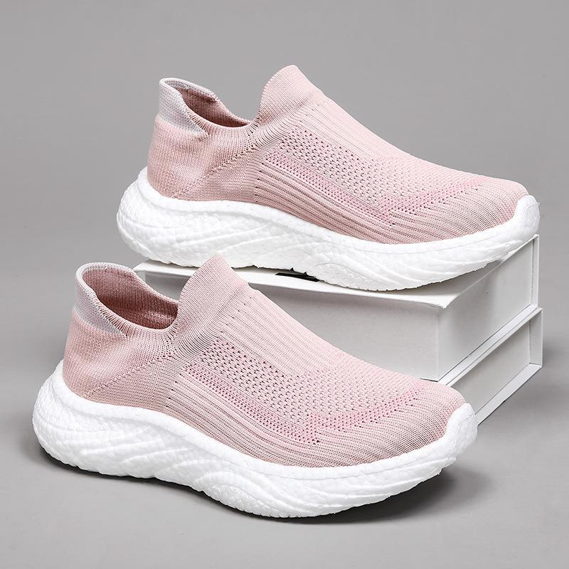 Couple socks shoes summer simple casual shoes one pedal lazy shoes lightweight mesh large size sports men's shoes