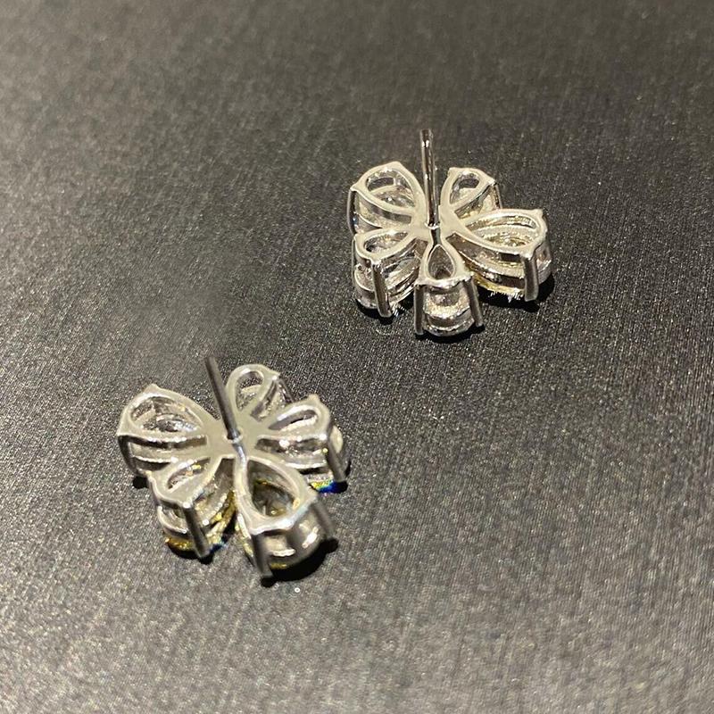 Cercei Estetici Tip Stud cu Flori cu Zirconiu Cubic Galben Alb Cadou Exquis pentru Femei Accesorii Statement Bijuterii