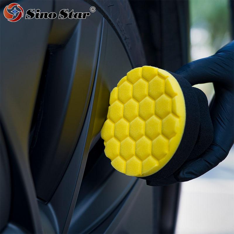 Hex Grip Car Wax Foam Applicator Car Detailing Tool for Waxing Kit Glaze Sealant Liquid Paste Wax Ceramic Coating Part Accessory