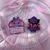 Animal Letter Whimsical Metal Badge Brooch Featuring Quirky Frog And Bat Style