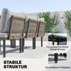 Lounge Garden Furniture Set 5-6 Person Garden Lounge Set with 2-Seater Garden Sofa, 2 Chairs, Corner Chair, Slatted Table, Footstool