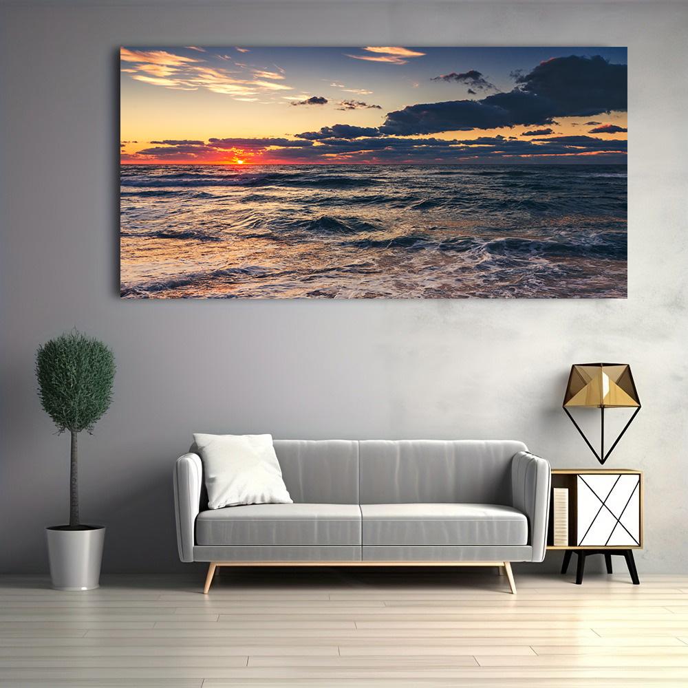 Canvas Painting Sea Beach Landscape Home Decor Posters & Prints Art Wall Picture Wall Art Poster for Living Room Bedroom Decoration Picture