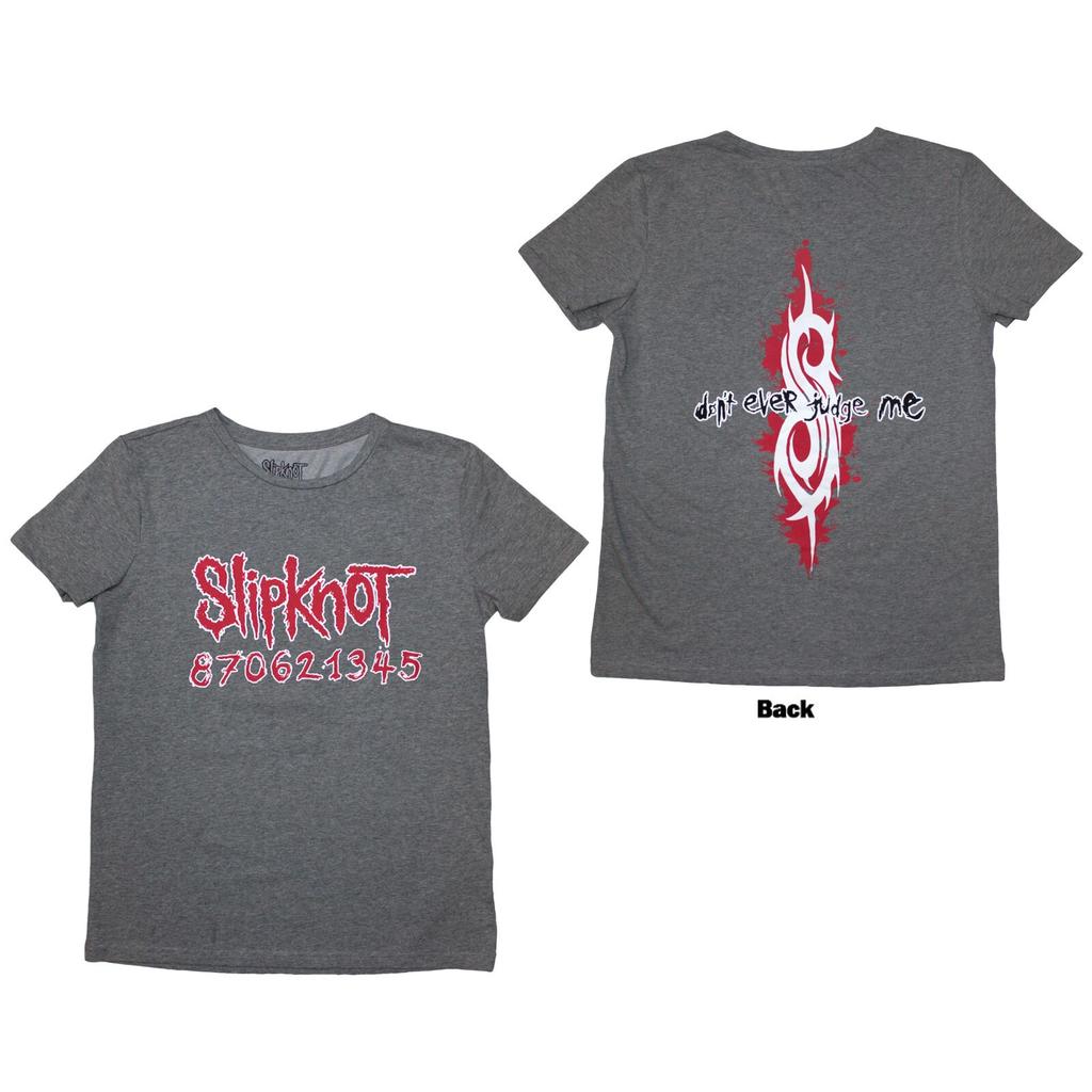 Slipknot Ladies T-Shirt: Don't Ever Judge Me (Back Print) (Large)