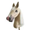 Horse Head Stick For Adult Role Play Costume Accessory Party Prop Easy Storage Hobby Horse with Wooden Handle