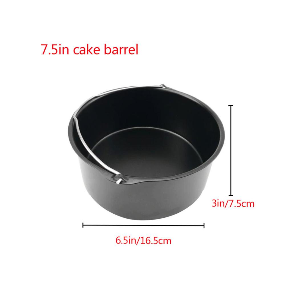   Fryer Accessories Electric Fryer Baking Basket Pizza Tray Steam Rack 7 Inch 3-Piece Set