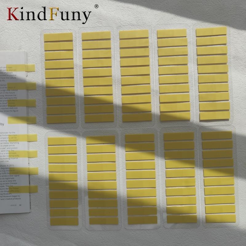 KindFuny 2000Pc Self Adhesive Page Markers Transparent Waterproof Sticky Notes Classify Files Flags Planner Stickers
