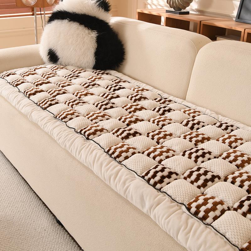Factory Direct Sales Sofa Cushion Fleece Thickened Steamed Bread Cushion Bay Window Cushion Seat Cushion Home Tatami Cushion Non-Slip Plush