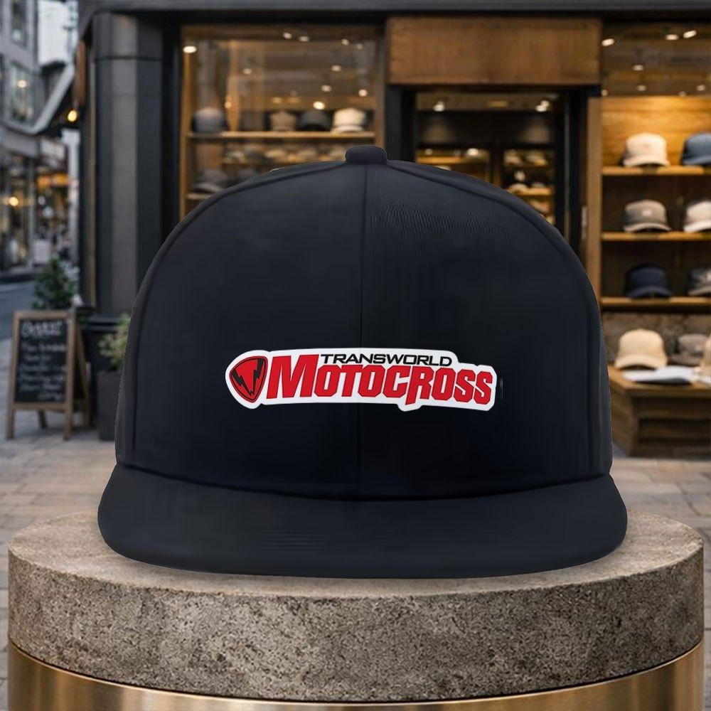 Pc Transworld Motocross Printed Baseball Cap Unisex Flat Brim Hip Hop Hat Street Fashion Outdoor Sports Baseball Cap Suitabl