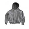 American Style Solid Color Hooded Sweatshirt Button Embroidered Letter Streetwear Jacket Teens To Adults
