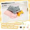 Kawaii Cat Squishy Toy Cute Animal Wrist Rest Support Mouse Squishy Stress Relief Toy Gift for Kid Desk Office Computer Laptop