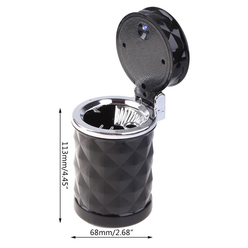 Portable Ashtray for Car Mini Trash Can Detachable Smokeless Ash Tray with LED