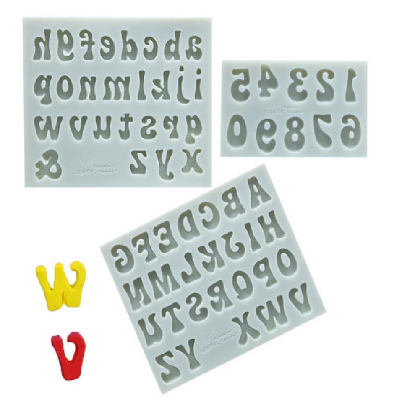 3D Letter Number Silicone Fondant Molds Chocolate Cake Molds Cake Decorating DIY Tools Jelly Cookies Baking Printing Mould
