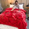 Double-Layer Thickened Fleece Blanket for Single or Double Use Autumn/Winter Cover Blanket