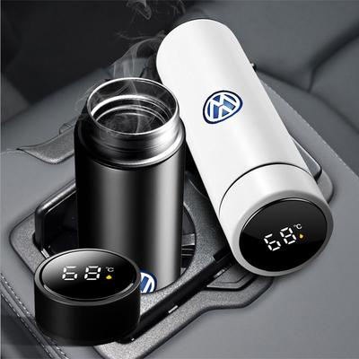500ml Portable Car Smart Thermo Bottle Temperature Display Cup Coffee Cup For VW Rline CC Tiguan Golf MK6 Passat Polo CWU1