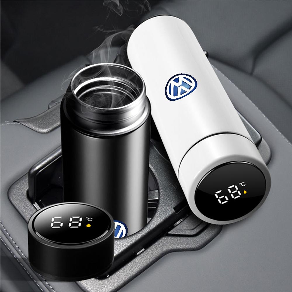 500ml Portable Car Smart Thermo Bottle Temperature Display Cup Coffee Cup For Volkswagen VW Rline CC Tiguan Golf MK6 Passat Polo CWU1