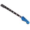 4-String Blue Matte Wenge Electric Bass Neck with 20 Frets for DIY Projects