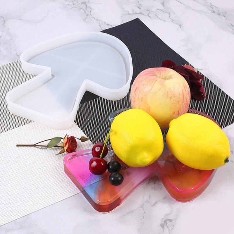 Mushroom Coaster Epoxy Resin Mold Storage Tray Plate Dish Mat Silicone Mould  Crafts Jewelry Holder Organizer