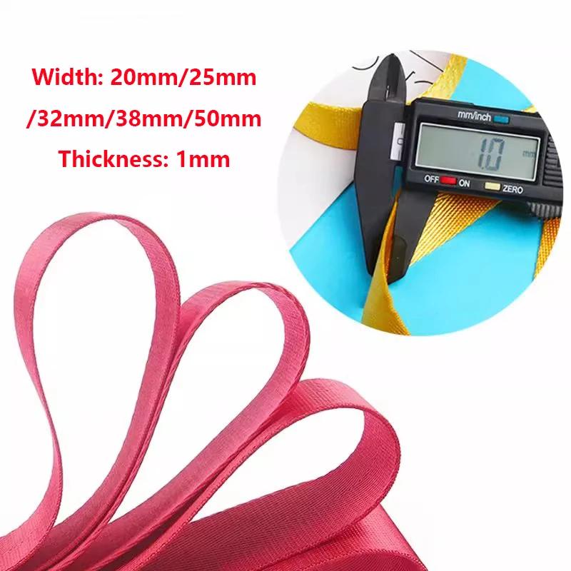 Nastro in Nylon 5M 20/25/32/38/50mm Nastro di Tela Cinghie per Borse Nastro Nastri Decorativi Rotolo Cintura Sling per Cucito Accessori Bais