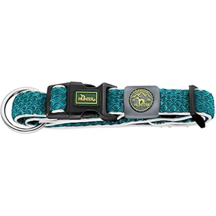 Hundehalsbånd HUNTER Hilo Vario Plus XL Turkis - 45-70 cm - Lett og praktisk