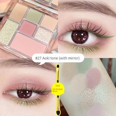 Eye Shadow Plate Genuine Goods Jigsaw Puzzle Fun Seven Colors 2025 New Arrival Blush Highlight Repair Three-in-One Makeup Comprehensive Plate