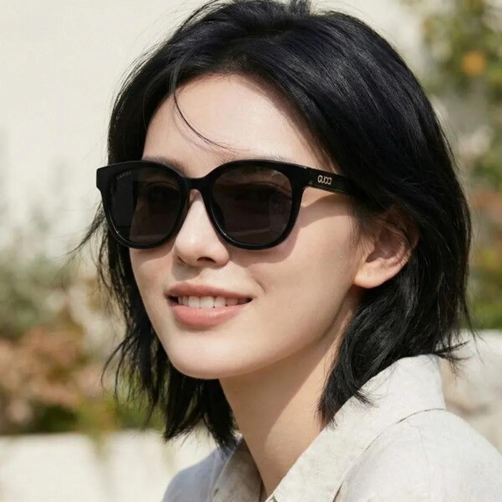 

[Gucci] Sunglasses GG1797SK 001 Square Black Horn-rimmed Logo Fashion
