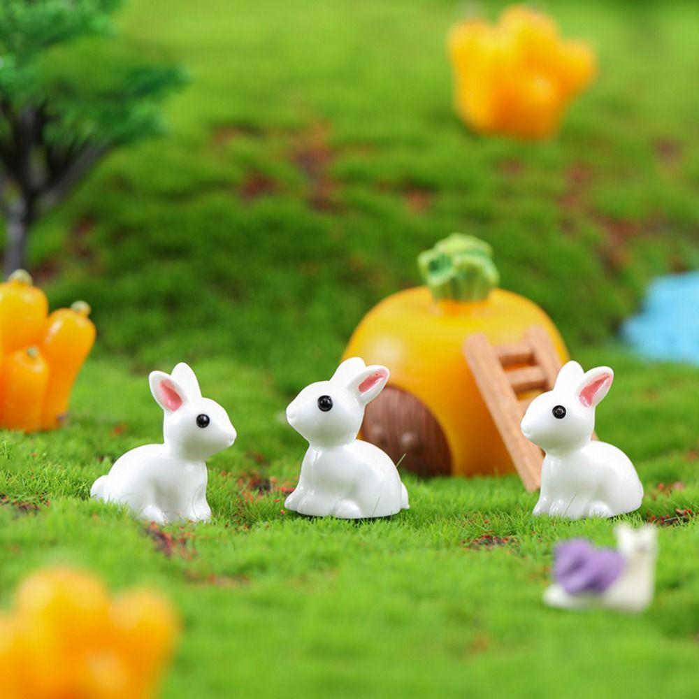 

DIY Rabbit Figurines Cute Mini Rabbit Animal Bunny Landscape Ornaments Outdoor Rabbit