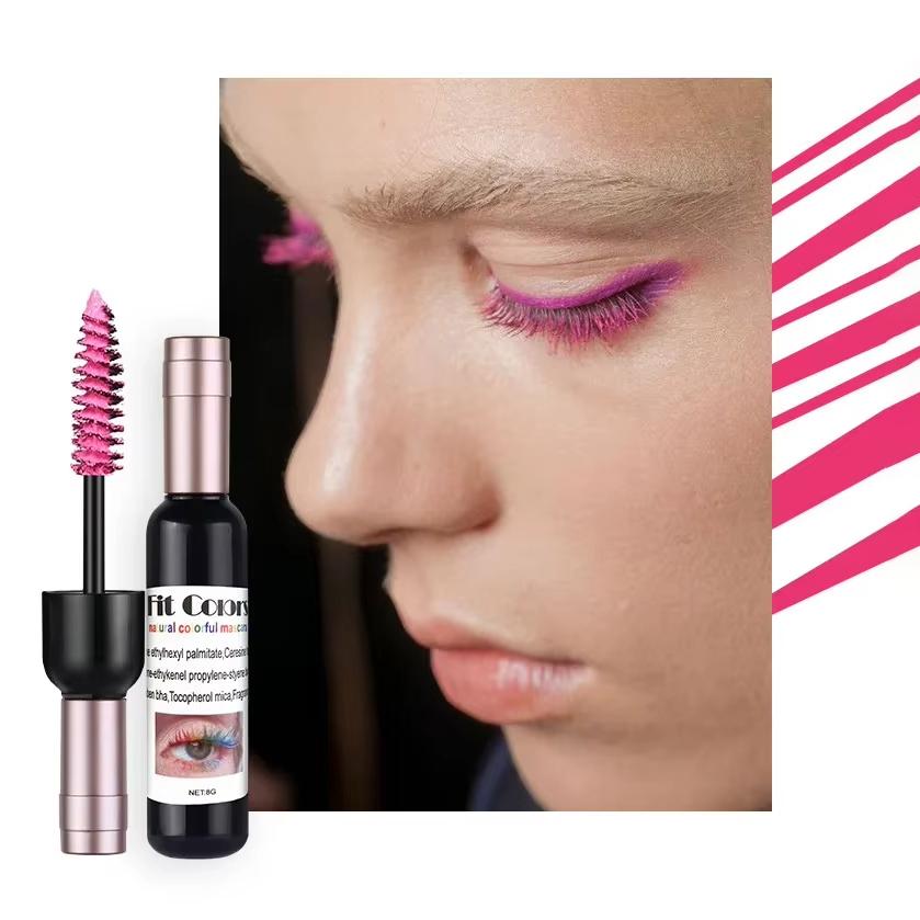 1PC Colorful Eyelash Mascara EyeLashes Extension Curling Lengthen White Purple Cosplay Makeup Glitter Point Diamond Mascara