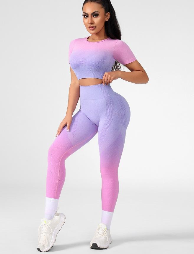 JYL Seamless Knit Long Pants Ribbed Yoga Fitness Outfit Women