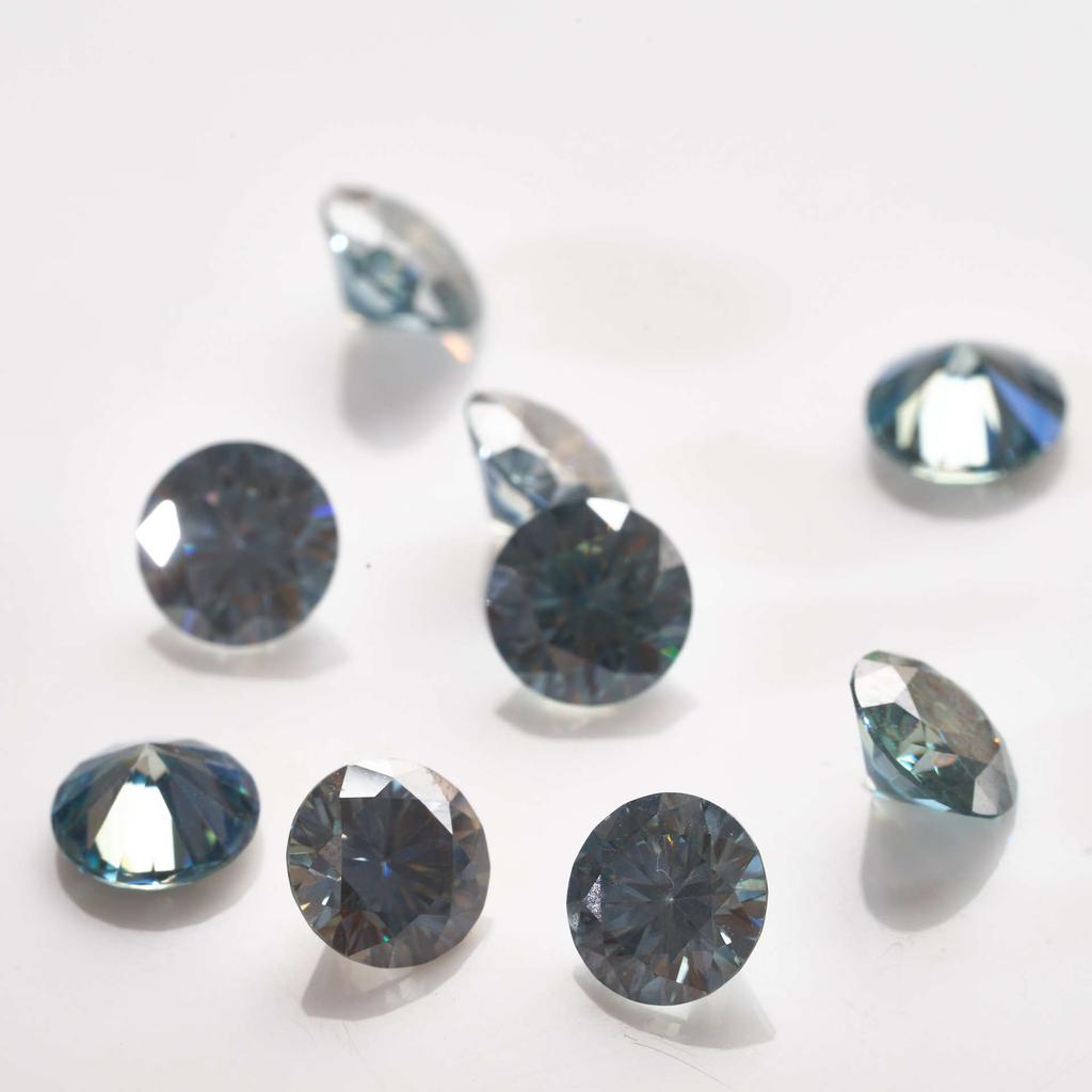 Fancy Color Moissanite Loose Stone D VVS1 Round Cut Gemstone