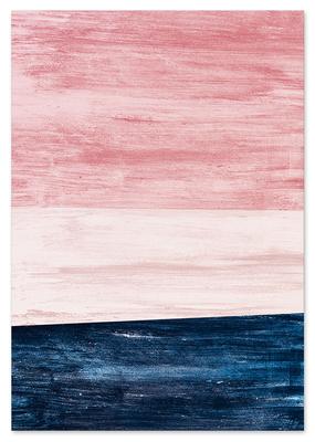 Canvas Painting Abstract Horizon Geometry