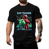 Day Trader Graphic Tee For Men Bull Bear Stock Market Design Relaxed Fit Casual Tshirt