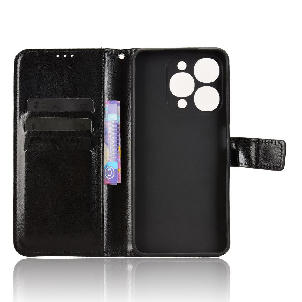 For Itel A90 4G Case Crazy Horse Texture PU Leather Phone Wallet Cover