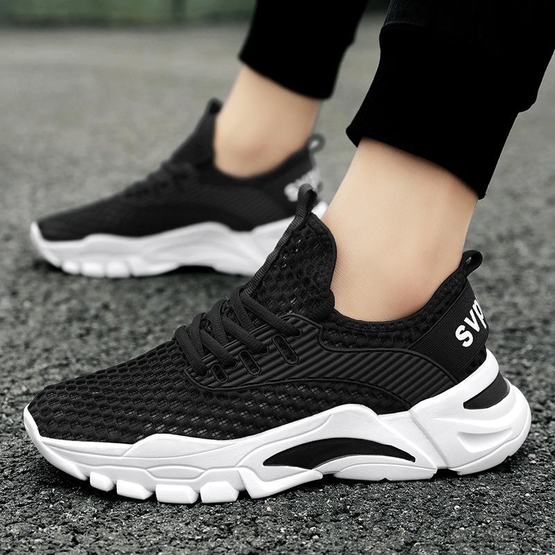 2025 summer new men's and women's sports shoes, couples breathable running shoes, lightweight fly-woven fashion casual shoes