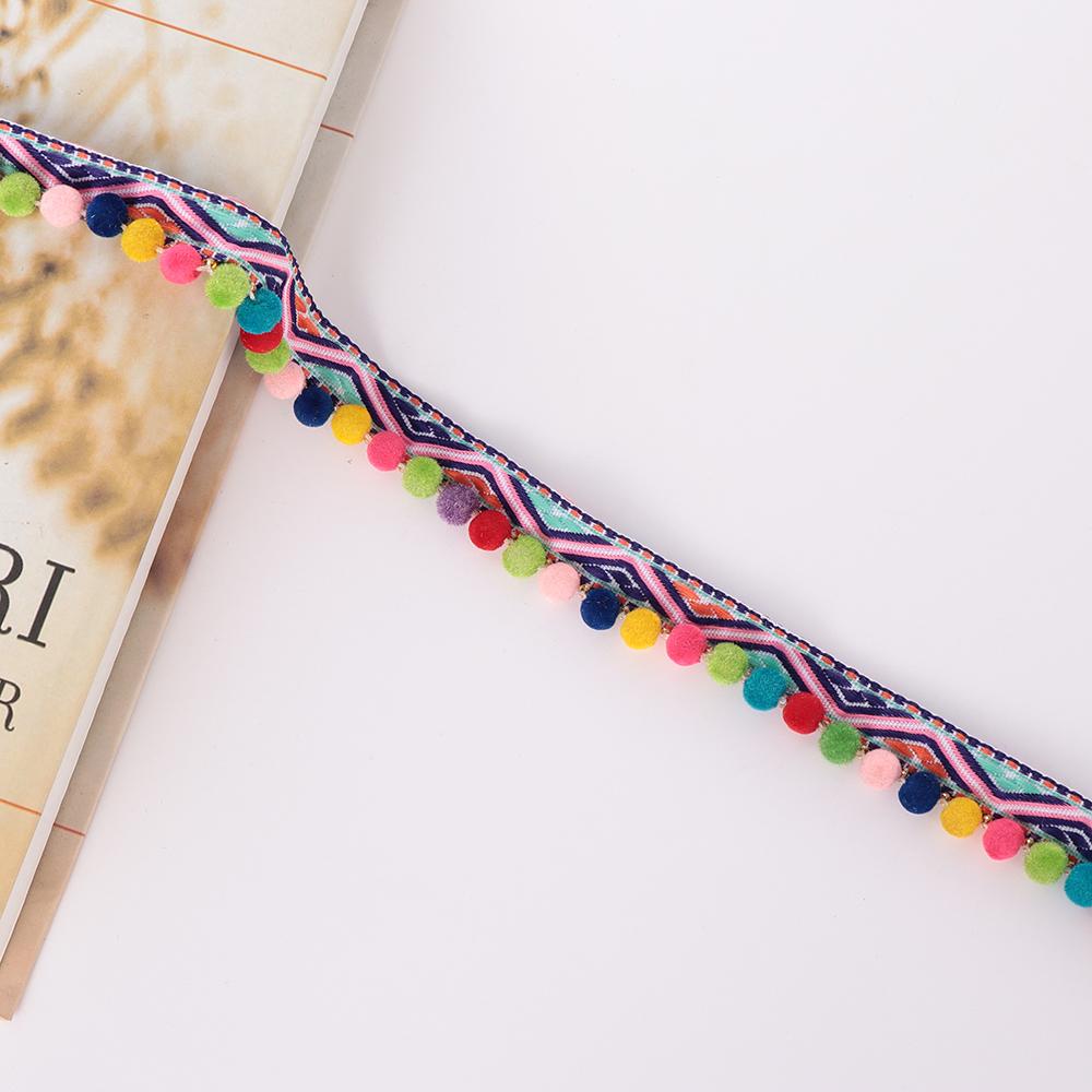 

1ярд Богемська китиця Мереживо Оздоблення Костюм Ручна робота Помпон DIY Ремесло Шиття Вишита Богемська китиця Мереживо Оздоблення Стрічка