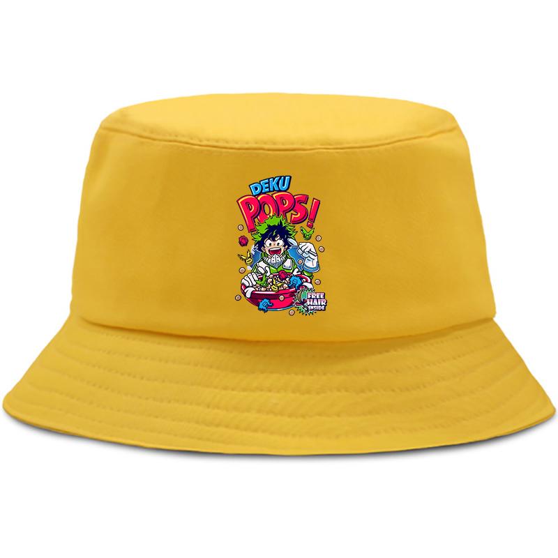 

Новые японские аниме «My Hero Academia Kawaii», летние топы унисекс с героями мультфильмов «Bnha Todoroki», женская панама, женские шапки