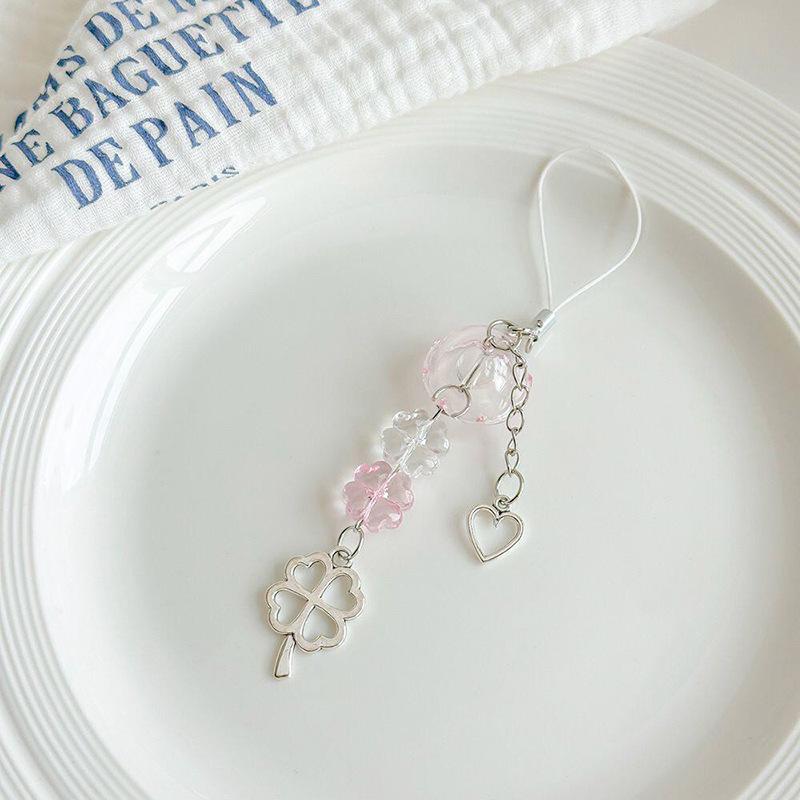Jellyfish Star Lucky Leaf Wind Chime Keychain & Phone Lanyard Pendant