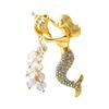 Mermaid High-end Exquisite Luxury Silk Scarf Buckle Fashion Ins Accessories Brooch