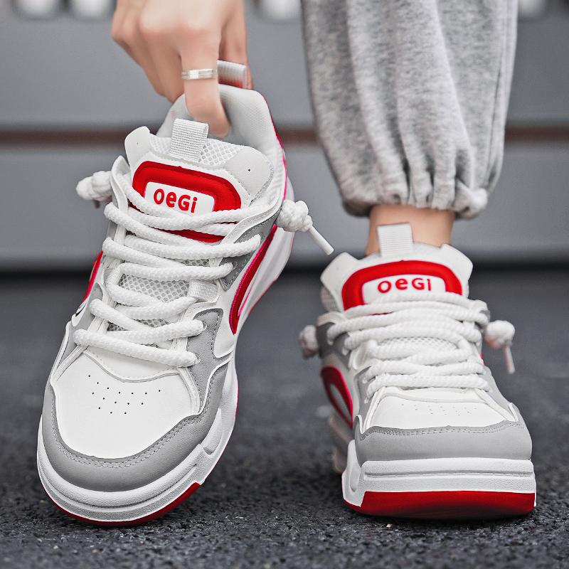 new sports and leisure non-slip board shoes male teenagers students niche thick soled bread shoes low top original