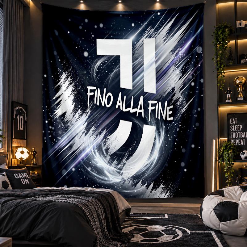 Arazzo da Appendere a Parete Tessuto Stampato Juventus FC per Soggiorno Camera da Letto Decorazione per la Casa