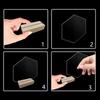 Transparent Acrylic Table Card Sign Holder Wedding Party Table Number Plate Table Card Banquet DIY Wooden Base Plate Sign