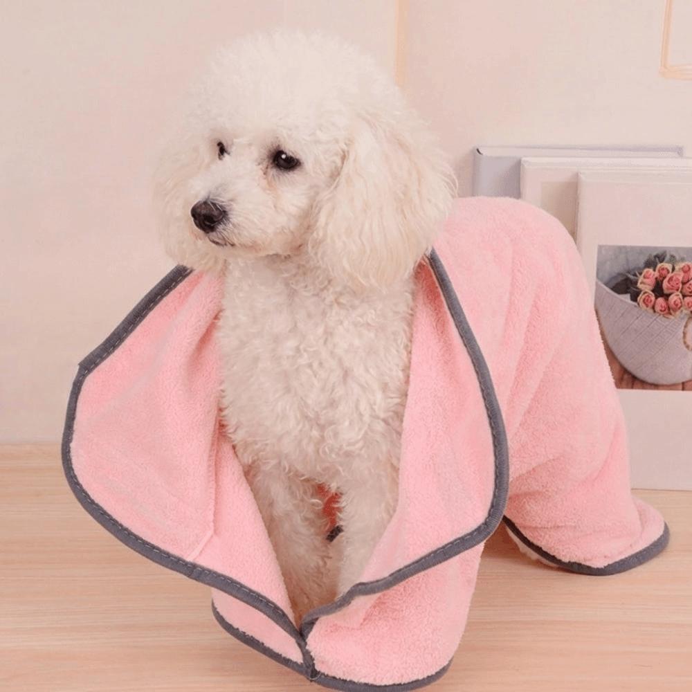 Soft Dog Bathrobe Keeping Warm Cat Absorbent Towel Easy Clean Pet Quick Drying Coat  Bath Time