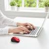 Small Wireless Lightweight Mini 3 Battery Red 2.4G Mouse, Mouse, Ambidextrous, Buttons, Operated, Quiet, Compact, Built-in USB-A Receiver,
