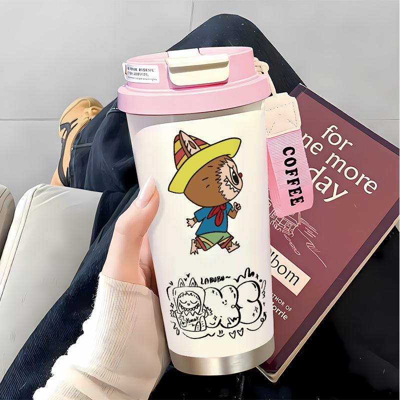 Slámkový hrnek na vodu Velká kapacita 316 Nerezová ocel Vysoká hodnota Termoska na dvojí pití Hrnek na kávu do auta