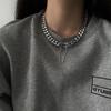 European and American style Cuban ins hip hop trendy metal thick chain collarbone chain sweater chain neck chain accessories men