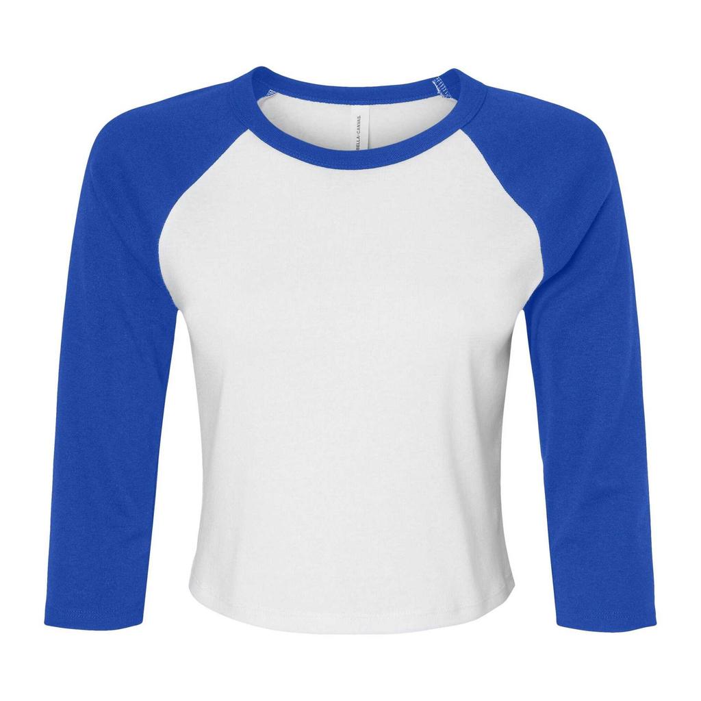 Bella + Canvas Womens/Ladies Micro-Rib Raglan 3/4 Sleeve T-Shirt